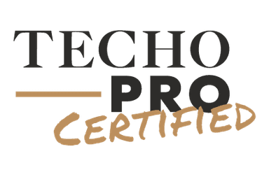 Techo-Pro certified contractor badge
