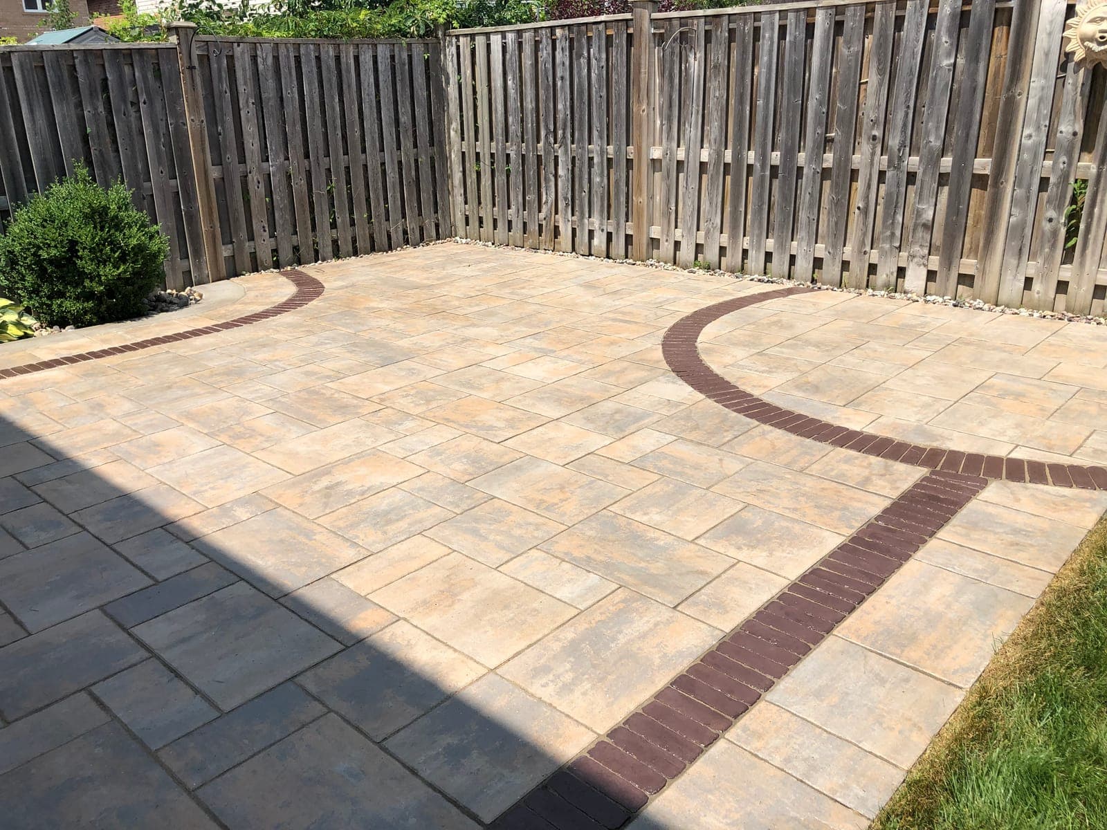 Finished interlock patio, built from its approved design